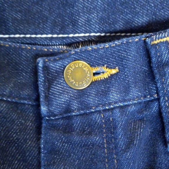 Wrangler 32 x 27 Jeans Rugged Wear Mens Dark Blue Denim Altered - Picture 4 of 13